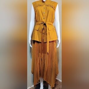 NWT Anthropologie Belted Maxi Dress